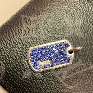 David yurman blue sapphire dog tog.